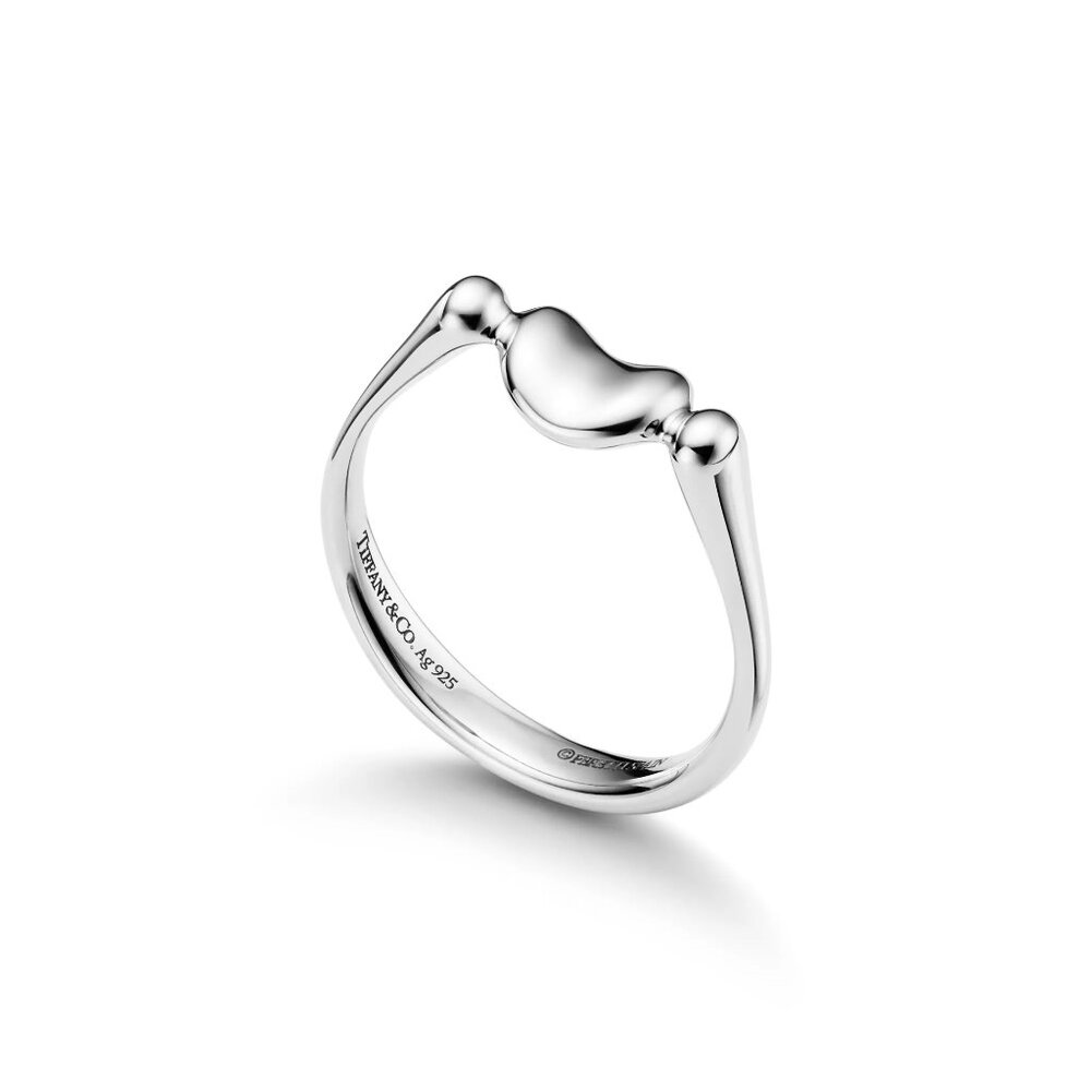 Vintage Tiffany Elsa Peretti Bean design Ring in Sterling Silver, Mini, size 5.5